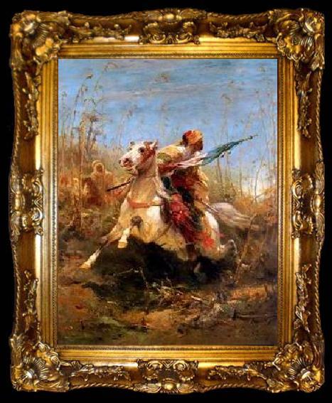 framed  unknow artist Arab or Arabic people and life. Orientalism oil paintings  298, ta009-2